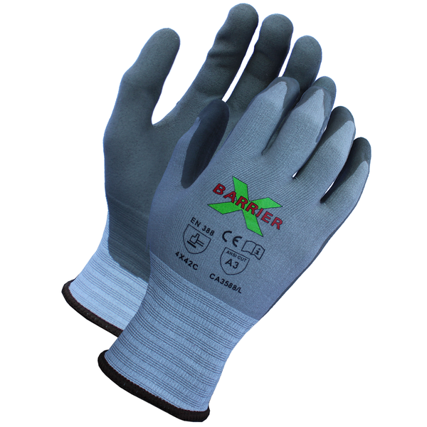 Xbarrier A3 Cut Resistant, Textreme Knit, Luxfoam Coated Gloves, S,  CA3588S3